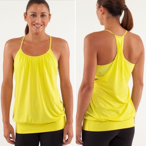 lululemon athletica Tops - Lululemon No Limits Tank Top Split Pea Green Yellow